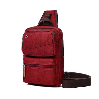 Multi Zipper Chest Pack Sling Backpack Pack 5L Water Resistant