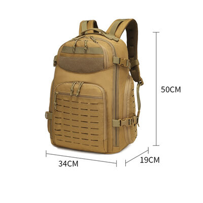 Laser Cut Tactical Backpack Side Zipper Pocket Outdoor Rucksack