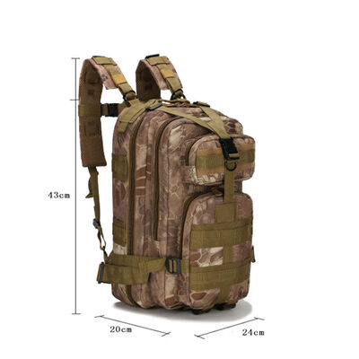 Dual Front 3D Pouch Y Strap Custom Tactical Backpack Outdoor Rucksack