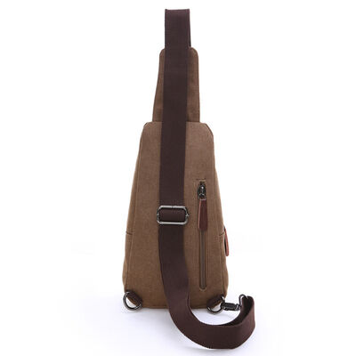 Vintage Canvas Chest Bag Sling Pack 3L Water Resistant Outdoor