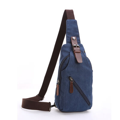 Vintage Canvas Chest Bag Sling Pack 3L Water Resistant Outdoor