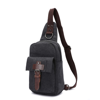 Washed Canvas Sling Pack Chest Bag 3L Water Resistant Outdoor