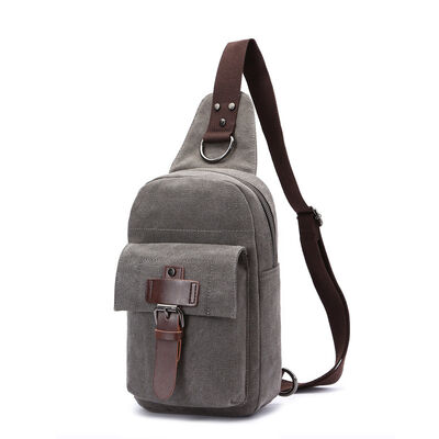 Washed Canvas Sling Pack Chest Bag 3L Water Resistant Outdoor