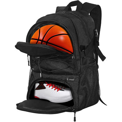 Sports Basketball Backpack Gym Bag With Shoe Compartment Soccer Daypack