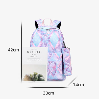 Galaxy Print 3 Piece Campus Backpack Set with Lunch Bag 20L Water Resistant