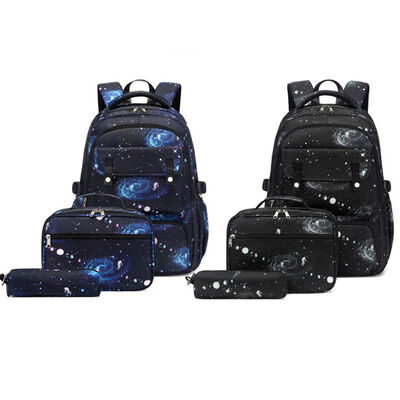 Astronaut Large Universe Print Bookbag Set 3 Piece for Boys 27L