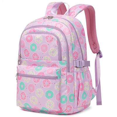 Cute Donut 3 Piece Campus Backpack Set Large Multi Pocket 23L