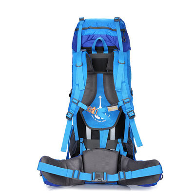 80L Waterproof Heavy Duty Trekking Rucksack Adjustable Frame