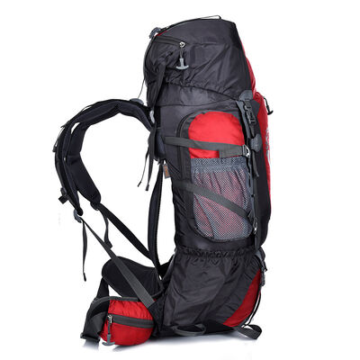 58L Multi Pocket Custom Hiking Backpack Breathable Trekking Rucksack
