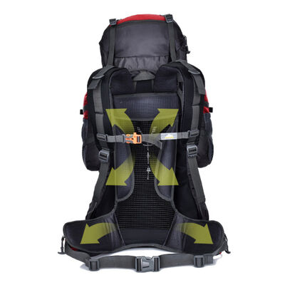 58L Multi Pocket Custom Hiking Backpack Breathable Trekking Rucksack