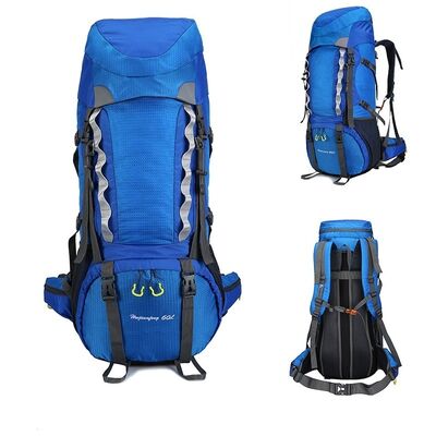 80L All Weather Reflective Custom Hiking Backpack Outdoor Trekking