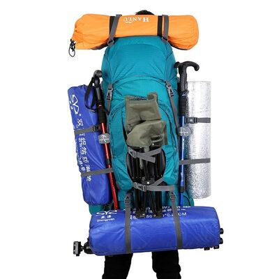 80L Waterproof Heavy Duty Trekking Rucksack Adjustable Frame