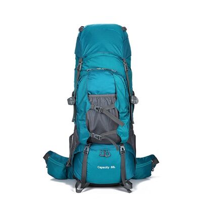 80L Waterproof Heavy Duty Trekking Rucksack Adjustable Frame