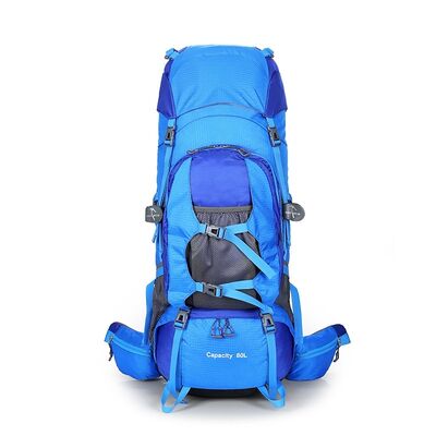 80L Waterproof Heavy Duty Trekking Rucksack Adjustable Frame