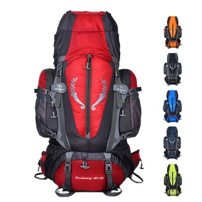 58L Multi Pocket Custom Hiking Backpack Breathable Trekking Rucksack