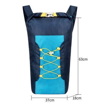 Roll Top Waterproof Custom Lightweight Backpack 43L Water Resistant
