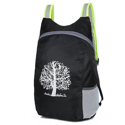 Printed Custom Lightweight Backpack Reflective Strip Travel Daypack