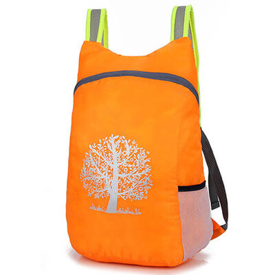 Printed Custom Lightweight Backpack Reflective Strip Travel Daypack