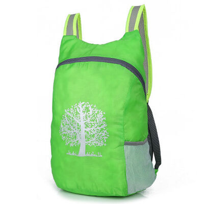 Printed Custom Lightweight Backpack Reflective Strip Travel Daypack