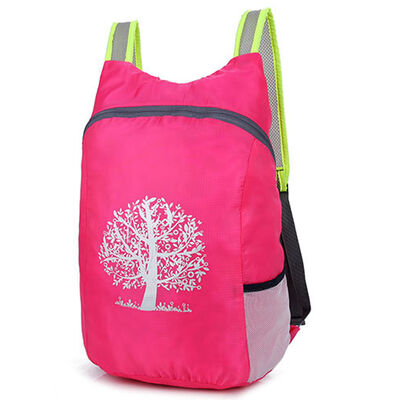 Printed Custom Lightweight Backpack Reflective Strip Travel Daypack