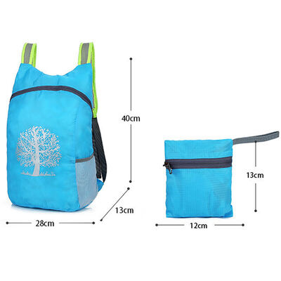 Printed Custom Lightweight Backpack Reflective Strip Travel Daypack
