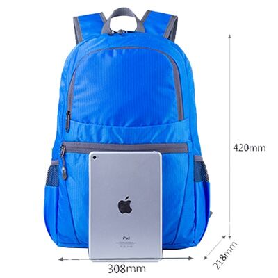 Double Chamber Custom Lightweight Backpack Expandable Pleated
