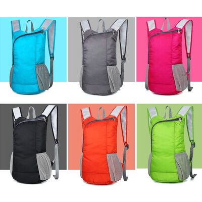 Asymmetric Curved Zipper Custom Lightweight Backpack 12L Water Resistant