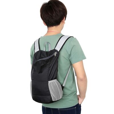 Asymmetric Curved Zipper Custom Lightweight Backpack 12L Water Resistant