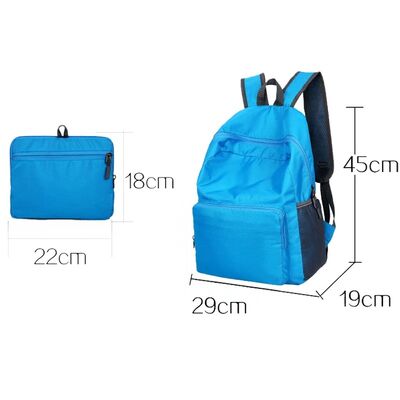Square Pocket Custom Lightweight Backpack Flat Pack Folding 27L