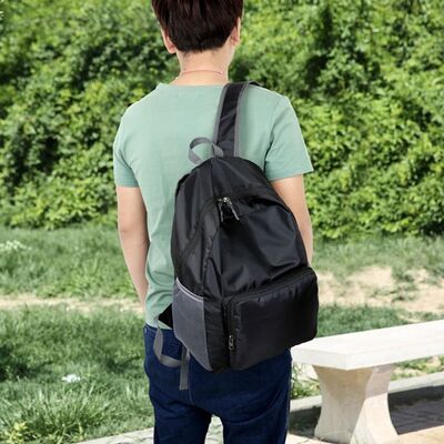Square Pocket Custom Lightweight Backpack Flat Pack Folding 27L