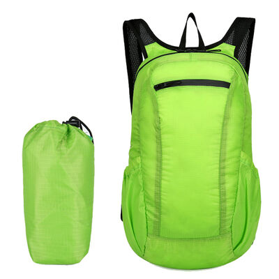 Cylinder Pouch Streamline Folding Travel Backpack 10L Water Resistant