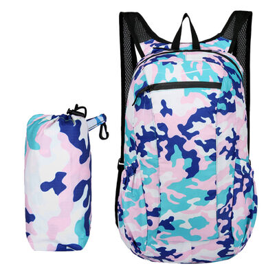 Cylinder Pouch Streamline Folding Travel Backpack 10L Water Resistant