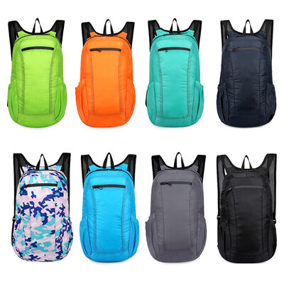 Cylinder Pouch Streamline Folding Travel Backpack 10L Water Resistant