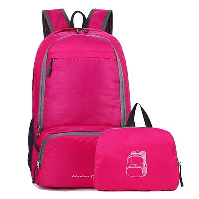 Triple Pocket Folding Travel Backpack Tiered 22L Water Resistant