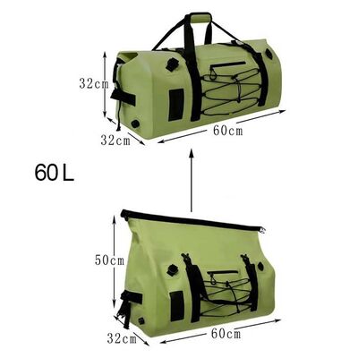 60L Waterproof Duffel Bag Convertible Backpack Heavy Duty Cargo Pack