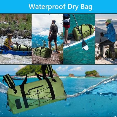 60L Waterproof Duffel Bag Convertible Backpack Heavy Duty Cargo Pack