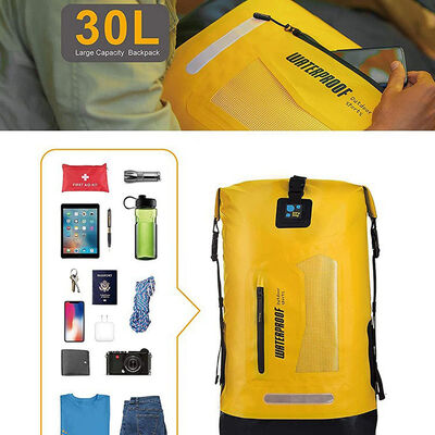 Water Resistant Roll Top Dry Bag Backpack Honeycomb Carrying System