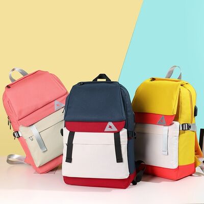 Color Block School Backpacks Large Laptop Bookbag College Students 30L