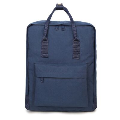 Classic Square School Backpacks Lightweight Canvas Daypack Students 20L