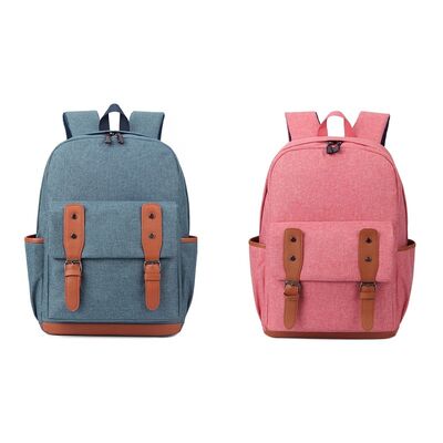Vintage School Backpacks Casual Heathered Laptop Bookbag College 18L